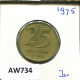 25 AGOROT 1975 ISRAEL Moneda #AW734.E.A - Israel