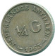 1/4 GULDEN 1963 NETHERLANDS ANTILLES SILVER Colonial Coin #NL11224.4.U.A - Antilles Néerlandaises