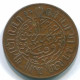 1 CENT 1929 NETHERLANDS EAST INDIES INDONESIA Copper Colonial Coin #S10110.U.A - Dutch East Indies