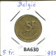 5 FRANCS 1993 FRENCH Text BÉLGICA BELGIUM Moneda #BA630.E.A - 5 Frank