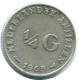 1/4 GULDEN 1965 NIEDERLÄNDISCHE ANTILLEN SILBER Koloniale Münze #NL11390.4.D.A - Netherlands Antilles
