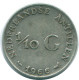 1/10 GULDEN 1966 NIEDERLÄNDISCHE ANTILLEN SILBER Koloniale Münze #NL12827.3.D.A - Netherlands Antilles