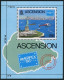 Ascension 394-398,MNH.Michel 403-406,Bl.16. AMERIPEX-1986.Ship,Helicopter,Map. - Ascension
