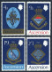 Ascension 126-129,129a, MNH. Mi 126-129,Bl.1. Naval Arms 1969. Eagle,Snake,Fish. - Ascension (Ile De L')