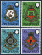 Ascension 166-169, 169a, MNH. Michel 166-169, Bl.6. Royal Naval Crests 1972. - Ascension