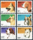 Benin 741-746,747, MNH. Michel 675-650,Bl.12. Dogs 1995. German Shepherd,Beagle, - Benin - Dahomey (1960-...)