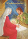 Jungfrau Maria Madonna Jesuskind Weihnachten Religion Vintage Ansichtskarte Postkarte CPSM #PBB921.A - Vierge Marie & Madones