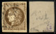 France N° 47e R Relié Au Cadre Obl. GC - Signé A.Brun/ JF Brun - Cote 560 Euros - TB Qualité - 1870 Bordeaux Printing
