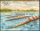 Chad C271-C274,C275, CTO. Mi 1056-1059, Bl.221. Olympics Los Angeles-1984.Kayak. - Chad (1960-...)