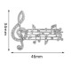 Broche NEUVE En Métal Pins - Partition Musicale Clef De Sol Musique (Réf 1) - Musica
