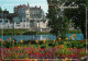 37 - Amboise - Le Château Du XVe Siècle, La Tour Des Minimes Et Le Logis Du Roi Dominant La Loire - Fleurs - Carte Neuve - Amboise