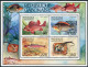 Gabon 610-613,613a,MNH.Michel 979-982,Bl.56. Fish 1987.Adioryx Bastatus,Scarus, - Gabon