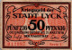 50 PFENNIG 1918 Stadt LYCK East PRUSSLAND UNC DEUTSCHLAND Notgeld Banknote #PH191 - [11] Local Banknote Issues