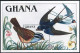 Ghana 1156-1157,MNH.Michel Bl.147-148. Birds 1989. - Precancels