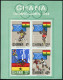 Ghana 340-343,343a Sheet, MNH. Mi 351-354, Bl.33. Olympics Mexico-1968. Soccer, - Precancels