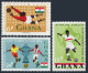 Ghana 233-235,244-246,MNH. Mi 243-245, 250-252. African Soccer Cup, 1965. Winner - Préoblitérés