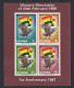 Ghana 276a-276b Sheets, MNH. Michel Bl.24A-24B. Revolution, 1967. Eagle, Flag. - Precancels