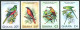 Ghana 746-749,750 Ad,MNH. Mi 872-875, Bl.88. Birds 1981. Narina Trogon, Parakeet - Voorafgestempeld