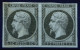 France N° 11a Paire Neufs * (MH) - Signé Calves - Cote + 550 Euros - TB Qualité - 1853-1860 Napoléon III.