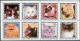 Eq Guinea Michel 1403-1410 Size 187x96,Bl.A309,MNH.Cats - Guinea (1958-...)