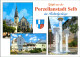 Ansichtskarte Selb St. Andreaskirche, Porzellanbrunnen, Theater 2000 - Selb