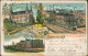 Ansichtskarte Litho AK Dortmund Bahnhof, Post, Hafen 1899 - Dortmund