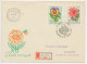 Registered Cover / Postmark Hungary 1968 Flower - Autres & Non Classés
