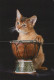 CAT KITTY Animals Vintage Postcard CPSM #PAM386.GB - Cats