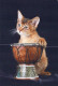 CAT KITTY Animals Vintage Postcard CPSM #PAM386.GB - Chats