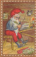 PÈRE NOËL Bonne Année Noël Vintage Carte Postale CPSMPF #PKG370.FR - Santa Claus