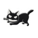 Delcampe - Lot De 3 Pin's NEUFS En Métal Pins - Chat Noir Avec Un Couteau Killer Cat - Animals