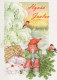 PÈRE NOËL Bonne Année Noël Vintage Carte Postale CPSM #PBL067.FR - Santa Claus