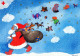 PÈRE NOËL Bonne Année Noël Vintage Carte Postale CPSM #PBB079.FR - Santa Claus