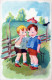 CHILDREN CHILDREN Scene S Landscapes Vintage Postcard CPSMPF #PKG810.GB - Scènes & Paysages