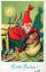 SANTA CLAUS Happy New Year Christmas Vintage Postcard CPSMPF #PKG305.GB - Santa Claus