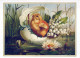 EASTER CHICKEN EGG Vintage Postcard CPSM #PBO882.GB - Easter