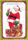 SANTA CLAUS Happy New Year Christmas Vintage Postcard CPSM #PBL328.GB - Santa Claus