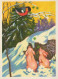 Happy New Year Christmas BIRD RABBIT Vintage Postcard CPSM #PBB475.GB - Nouvel An