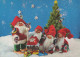 SANTA CLAUS Happy New Year Christmas Vintage Postcard CPSM #PBB012.GB - Santa Claus