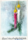 Happy New Year Christmas CANDLE Vintage Postcard CPSM #PAZ317.GB - Nouvel An