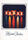 Happy New Year Christmas CANDLE Vintage Postcard CPSM #PAV839.GB - New Year