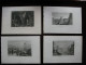 Italy Italia  4x Antique Engraving Rome Trient Venice Grand Canal Adelsberg - Prenten & Gravure