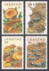 Lesotho 722-724, 725, MNH. Michel 777-780, Bl.64. Mushrooms, 1989. - Lesotho (1966-...)