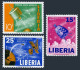 Liberia 415-417, C162, MNH. Mi 619-621, Bl.30. Communications 1964. Satellites. - Liberia