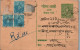 India Postal Stationery Goddess 9p  - Cartes Postales