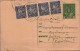India Postal Stationery Goddess 9p Elephant To Jaipur - Cartes Postales