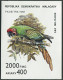 Malagasy 1114-1120,1121,MNH. Michel 1423-1429, Bl.209. Birds 1993. Parrots. - Madagaskar (1960-...)