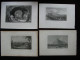 Spain 4x Antique Engraving Gibraltar St George Hall Cadiz Andalusia Madrid - Estampas & Grabados