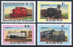 Mauritius 476-479, 479a Sheet, MNH. Michel 470-473, Bl.9. Locomotives 1979. - Maurice (1968-...)