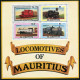 Mauritius 476-479, 479a Sheet, MNH. Michel 470-473, Bl.9. Locomotives 1979. - Maurice (1968-...)